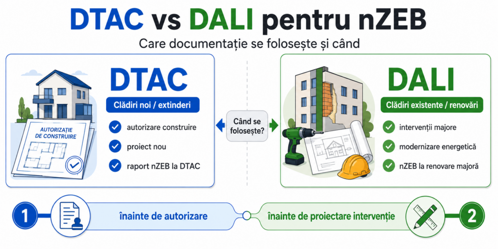 DTAC vs DALI vs SF — ce documentatie tehnica iti trebuie in 2026 (matricea completa HG 907/2016)